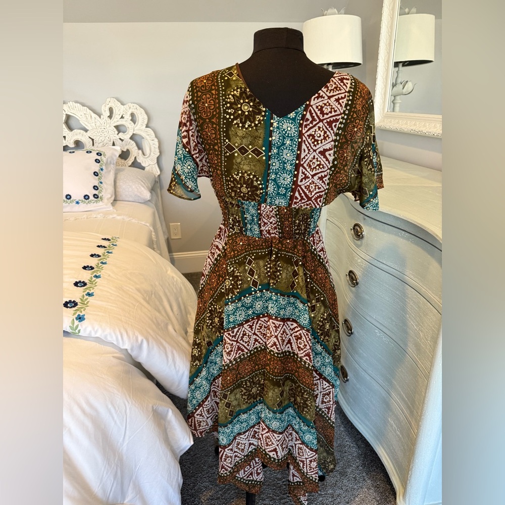 Rabbit Rabbit Rabbit Multicolor Patterned Dress - Picture 4 of 11